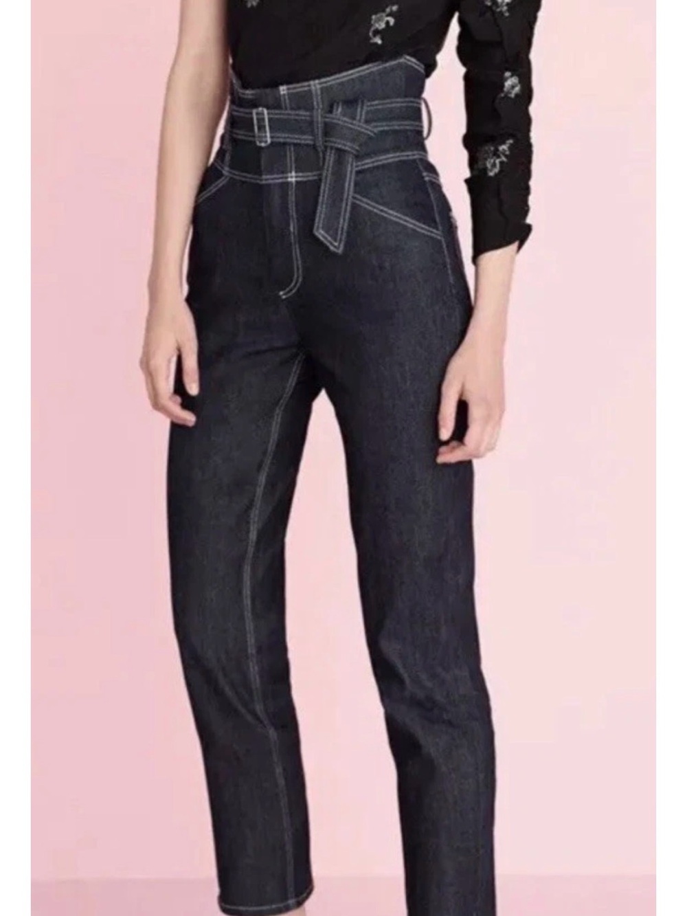 Rebecca Taylor LA VIE Belted
High Rise Dark Ankle Slim Jeans Size25